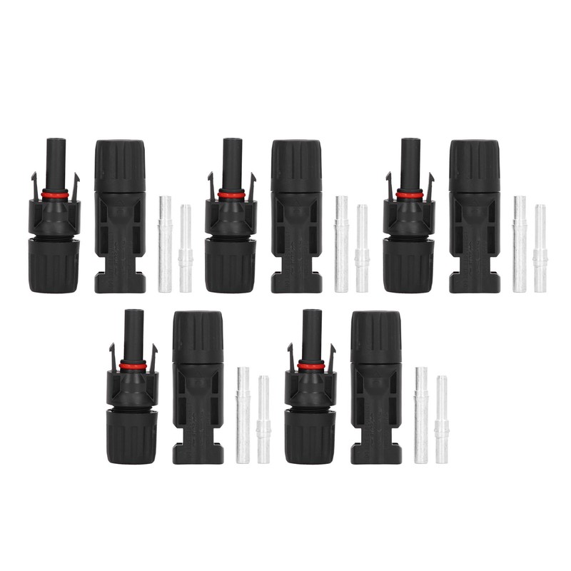 5 Set Solar PV Connectors IP67 Waterproof PPO Insulation High