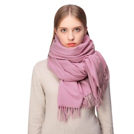 RIIQIICHY Pink Scarf for Women Winter Ladies Scarves Pashmina Shawls Wraps for Weddings