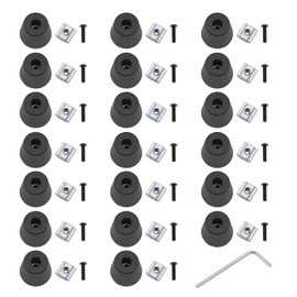 Create idea 20 Set 2020 Profile Anti-Vibration Feet Kit with Landing Rubber, T-Nut Sliding Nut, M3 Wrench Absorber Protection for 3D Printers