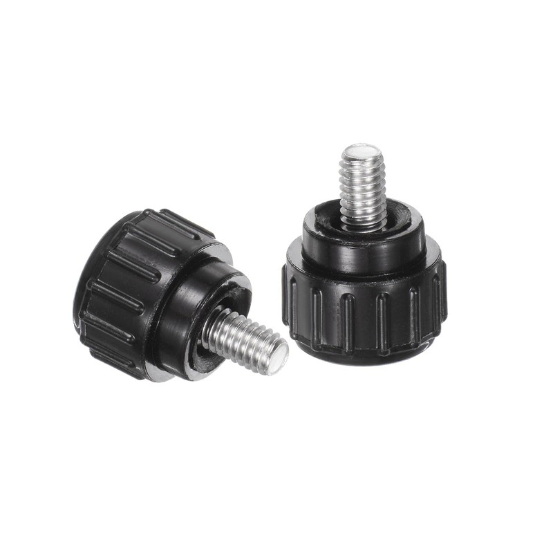 uxcell 12pcs Knurled Clamping Knobs M4 x 6mm Metric 304
