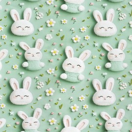 Sufdari Queen Mattress Protector,Waterproof Mattress Protector,Fitted Sheet Style Mattress Cover with 18" Deep Pocket,Washable and Comfortable-Rabbit,Queen