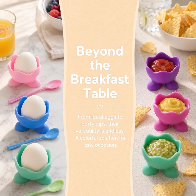 20PCS Egg Cups Set, Boiled Egg Holders Breakfast Table