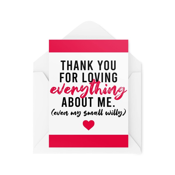 Funny Valentines Cards Girlfriend Boyfriend Thank You for Loving Me