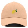 Lemon Baseball Cap Embroidered Cotton Adjustable Dad Hat (US, Alpha,