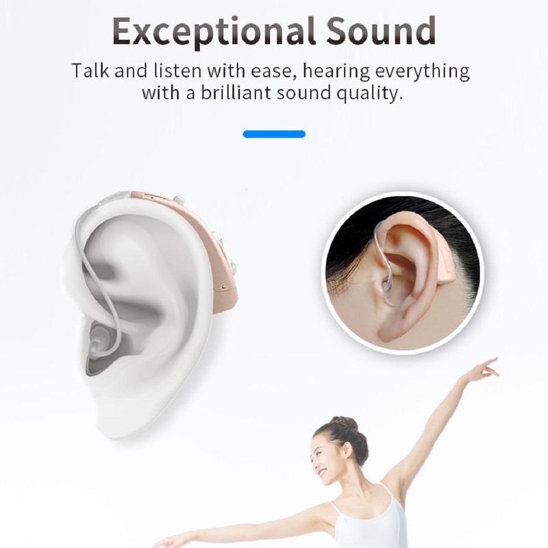 Digital Hearing Aids Rechargeable Stereo Noise Reduction Hearing Amplifier with