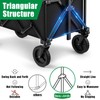 BEAU JARDIN 150L Collapsible Folding Wagon Cart 330lbs Foldable Push