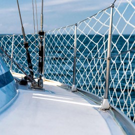 Windyun Boat Safety Lifeline Netting Marine Sailboat Guardrail Nylon Net Deck Netting for Pets Crews and Equipment Safely on Deck Marine Hardware (1 Pcs,10 x 2 ft)