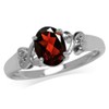 Silvershake 1.34ct. Natural Garnet 925 Sterling Silver Victorian Style Solitaire