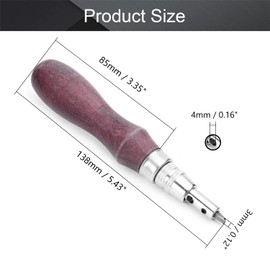 Utoolmart Groover Tool, 7 in 1 Adjustable Stitching Groover and Creasing Edge Beveler,Leathercraft Carving Cutting Kits for Trimming, Digging, Cutting, Multifunctional