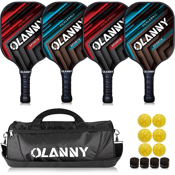 OLANNY Pickleball Paddles Set | Includes 4 Pickleball Paddles +