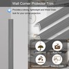 6 Pcs 49" Wall Corner Protector Trim, Gray Wood Grain