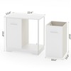 Double Pull-Out Laundry Hamper Cabinet; 90L Laundry Basket for Bathroom,Laundry