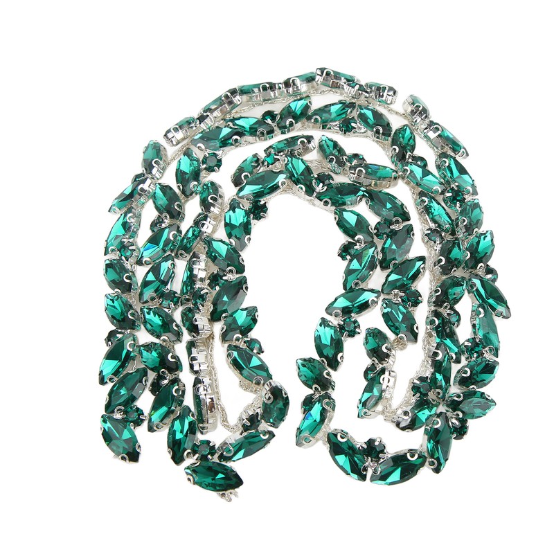 Glass Claw Chain High Hardness Color Single Row Rhinestone Strips