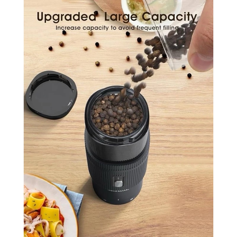 Moriank 2PCS Electric Salt and Pepper Grinder Set Automatic Grinder