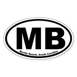 CafePress Myrtle Beach Oval Sticker Oval Car Bumper Sticker