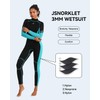Jsnorklet Womens Wetsuit, 3mm Back Zip Full Wetsuit for Diving