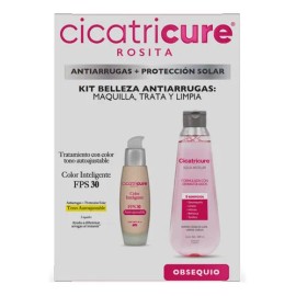 Cicatricure Kit Maquillaje Fps 30ml + Agua Micelar 200ml.