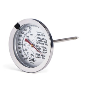CDN IRM200 Glow ProAccurate Termómetro Resistente al Horno, para Carne y Aves de Corral, CarneAve, Esfera Grande, Plateado, Extra Grande, 1           