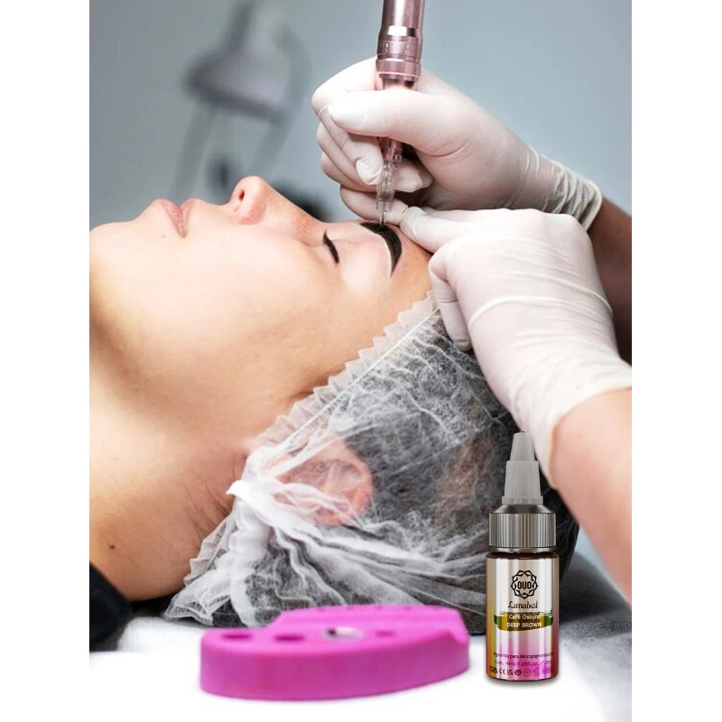 Tinta Ouo Lunabel Microblading 7.5ml Pigmento 10 Tonos Color Café