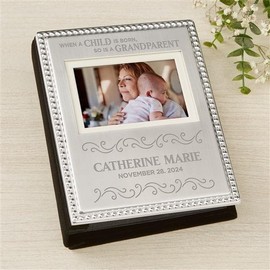 Personalization Universe A Grandparent Is Born Engraved Silver Beaded Mini Photo Album