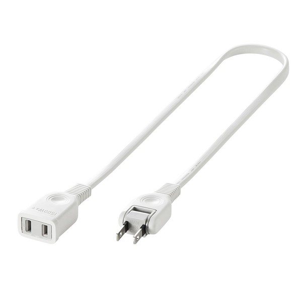 Sanwa Supply TAP-EX21005 Power Extension Cord 1.6 ft (0.5 m),