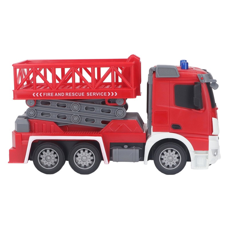 RC Remote Control Fire Truck Lift Toy Rechargeable Fire Lift