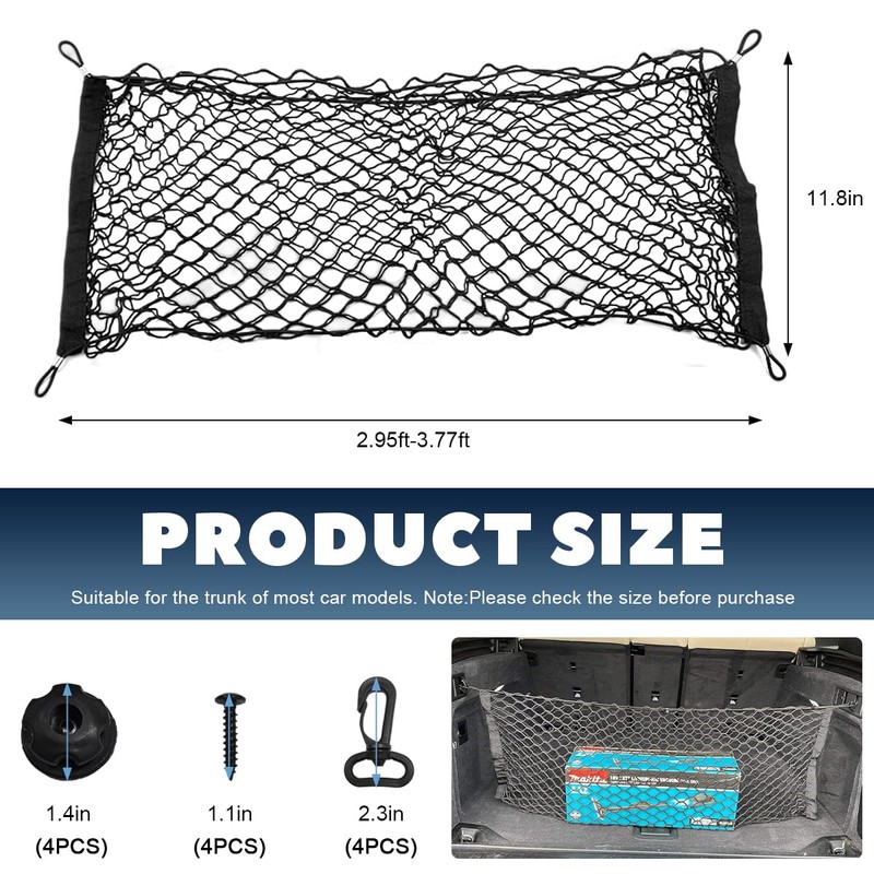 ZNDAW Stretchable Cargo Net, Adjustable Elastic Storage Mesh Nets, Envelope