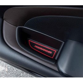 Vesul Black Front Row Door Side Storage Box Handle Pocket Armrest Phone Container Fits on Toyota Highlander 2014 2015 2016 2017 2018 2019