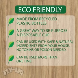 Billy-Bob, Fly Lid (10 Pack) - Turn Almost Any Disposable Cup into a Fly Trap. Indoor and Outdoor use.