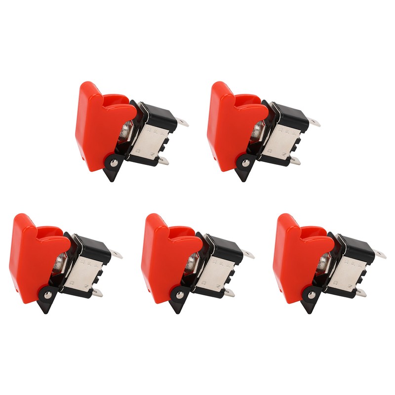 5Pcs Toggle Switch 12V DC 25A 2 Pin Waterproof Rocker