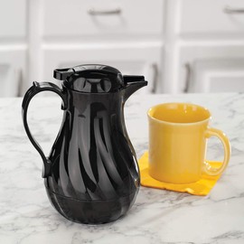 Insulated Coffee Carafe, Crafted With 100% Impact Resistant Resin, Stain Proof Liner, Polyurethane Insulation – Black, 20 Oz., by Chef's Pride
