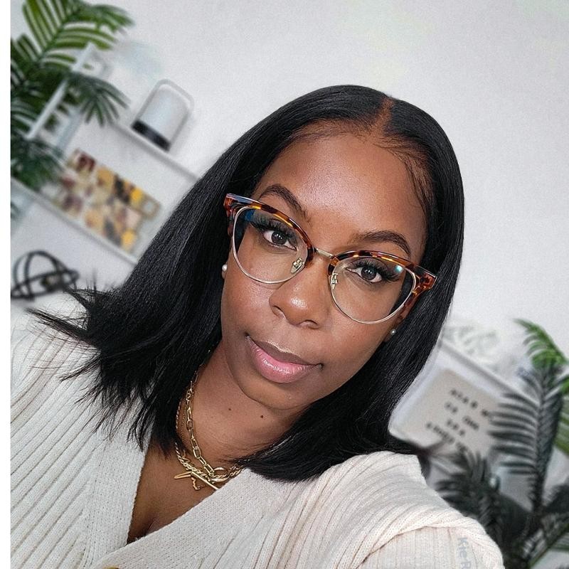 【UPGRADED】Nadula Yaki/Silk Straight Bob Lace Wig With Drawstring 180% Density