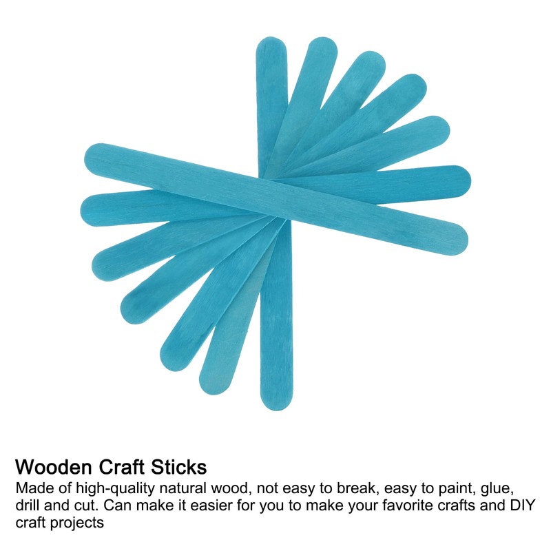 DMiotech 200 Pack 4.5" x 0.35" Wood Craft Sticks Strong