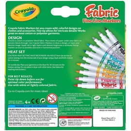 Crayola 10-Pack Fabric Markers