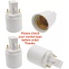 Unbranded Lot G24 to E26/E27 2 Pin Adapter G24 To