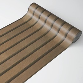 Wallpaper Shop Honpo EST02 Masking Tape, Wide, Wood Grain Wallpaper Seal, Removable, Wood, Dark Brown, SLOW TiME Easy Wall Tape, Rib Wood, Dark 9.1 x 26.4 ft (23 x 6 m)