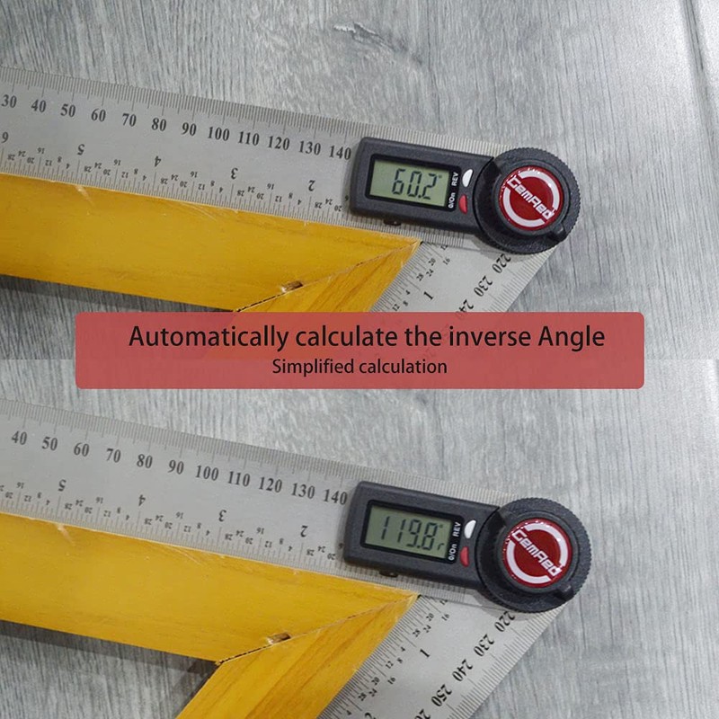 GemRed Digital Angle Finder, 2 in 1 Angle Gauge, Stainless