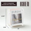 Khen Acrylic Magazine Holder with Gold Trim - 12.40" x