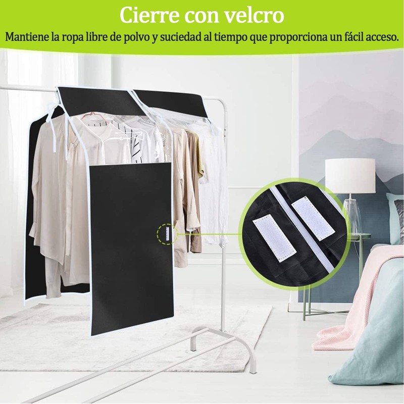 Rrotector de Ropa Colgante, Funda Protectora para Ropa con Cinta