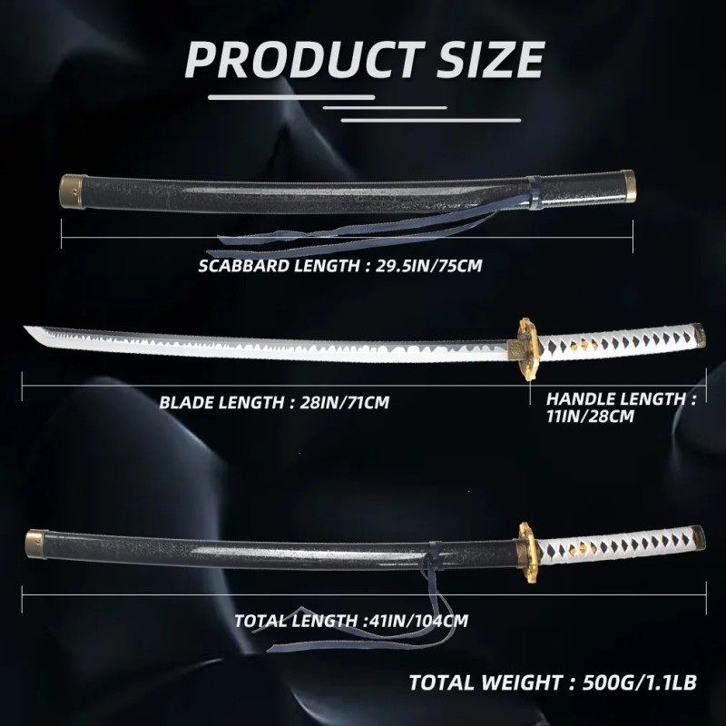 104cm / 41" Zoro Demon Slayer Katana Yamoto Light up