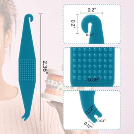 Angzhili 100 Pcs Orthodontic Dental Elastic Placer,Multicolor Rubber Bands Retractor Hooks,Braces Rubber Band Tool for Braces Removers