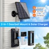 Solar Charger for Ring Doorbell, 2-in-1 with Mount Stand, Compatible