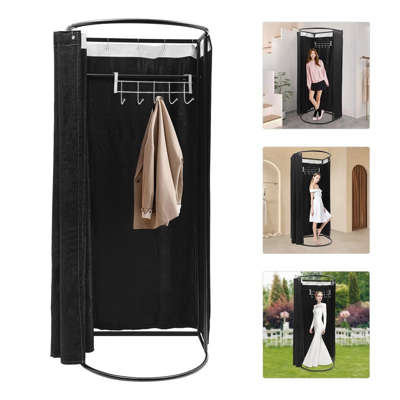 Fitting Room Clothing Store with Shading Curtain,Portable Temporary Mobile Privacy