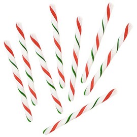 Candy Cane Sticks Suckers, Old-Fashioned Multicolored Mixed-Fruit Flavor, Individually Wrapped, 5.5" Inch, Net WT 10.17 oz (288g), 24-Pack - 0.42oz (12g) Pieces (Red, White, & Green)