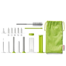 Starfrit 4-in-1 Dessert Decorator & Food Injector - Decorate, Marinate, Baste and Core & Fill Food - 18 Pieces - Storage Pouch