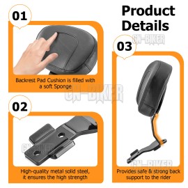 CB Driver Rider Backrest For Harley Softail Slim FLSL FXST Street Bob FXBB 2018-UP