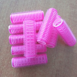 Small Size Velcro Volume Hair Rollers 16x60mm Self-Setting 10pcs One Set 2ea