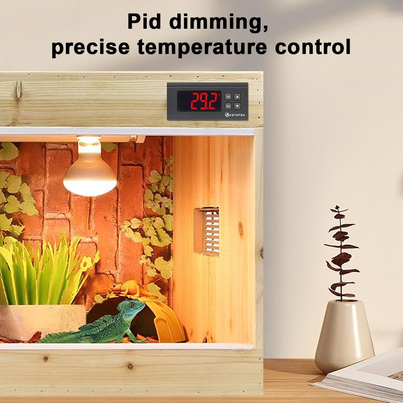 KETOTEK KT8100 Digital Heating PID Temperature Controller 120V Dimming Thermostat