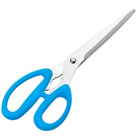 Shimomura Industry PG-408 Professional Grade Yakiniku Scissors, 9.4 inches (240 mm), Blue, Dishwasher Safe, Made in Niigata, Tsubamesanjo