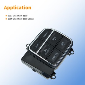 Steering Wheel Cruise Control Switch Compatible with 2013-2018 Dodge Ram 1500, 2019-2024 Dodge Ram 1500 Classic, 68111384AB 68111384AA CCA1384 601-608